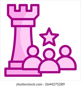 Leadership Strategy Icon Element For Design