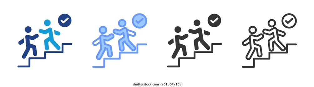 Leadership Support icon set multiple style collection