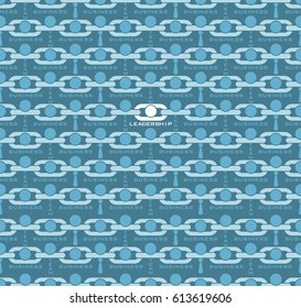 Leadership team business pattern background, Leader team in chain, vector