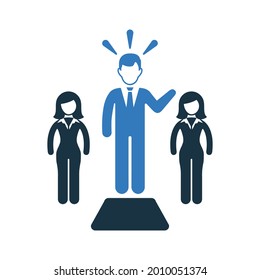 Leadership, team icon. Simple editable vector design isolated on a white background.