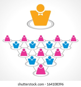 leadership and teamwork concept stock vector 