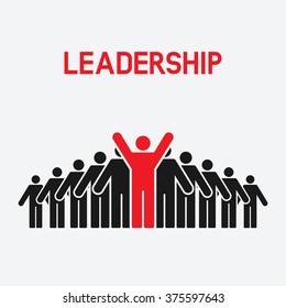 Leadership and teamwork concept - vector illustration. eps 8