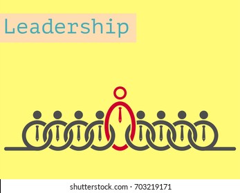 Leadership and teamwork concept. Vector illustration eps 10.