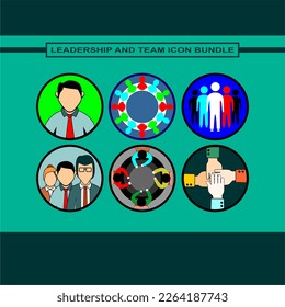 Leadership and teamwork theme icon vector: user, circular user, human silhouette, three human leaders and employees, team meeting, stacked four compact hands.
for your project to be perfect