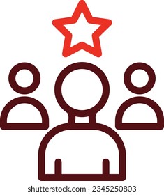Leadership Thick Line Two Color Icons For Personal And Commercial Use.
