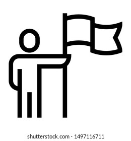 leadership thin line vector icon