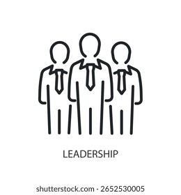 Iconos de vector de línea delgada de liderazgo.