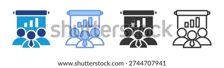 Leadership Training icon set multiple style collection