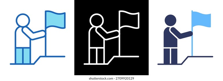 Ilustración vectorial de estilo triple Leadership Training Icon
