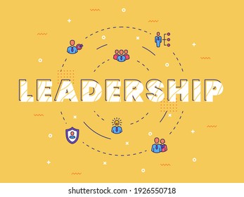 Leadership Typography Calligraphy Word Art Filled Stock Vector (Royalty ...