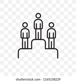 Leadership vector icon isolated on transparent background, Leadership logo concept