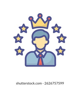  Icono de Vector de liderazgo que puede modificarse o editarse fácilmente 

