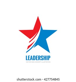 Leadership - vector logo concept illustration. Abstract star USA symbol. Decorative design element. 