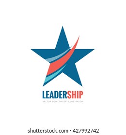 Leadership - vector logo concept illustration. Abstract star USA symbol. Decorative design element.