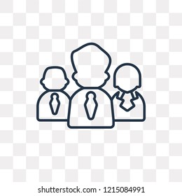 Leadership vector outline icon isolated on transparent background, high quality linear Leadership transparency concept can be used web and mobile