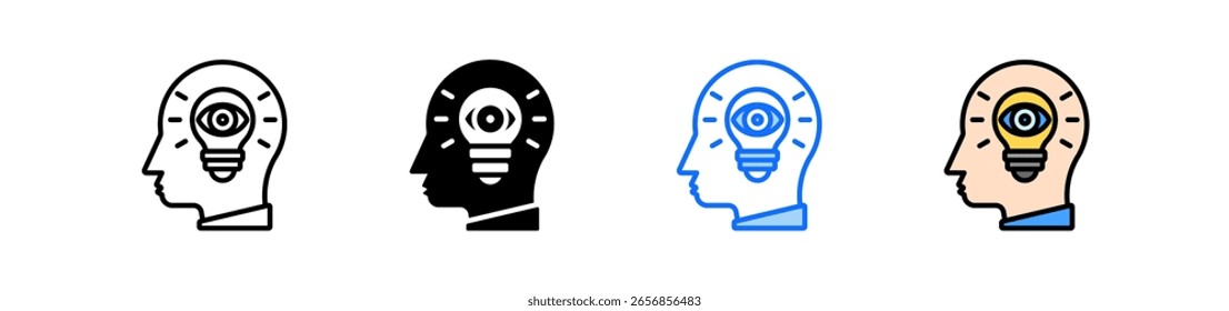 Leadership Vision Icon Definir Coleção de Vários Estilos