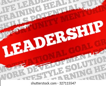 LEADERSHIP word cloud, business concept