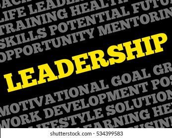 LEADERSHIP word cloud, business concept