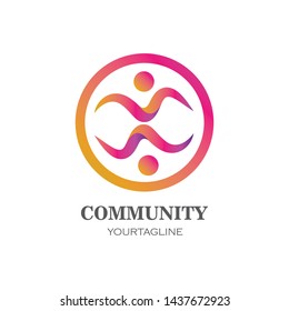 leadership,community and social care Logo template vector icon