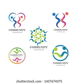 leadership,community and social care Logo template vector icon