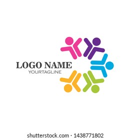 leadership,community and social care Logo template vector icon