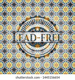 Lead-free arabesque badge. arabic decoration.