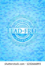 Lead-free realistic sky blue mosaic emblem