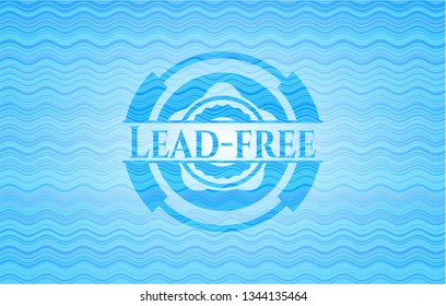 Lead-free water badge background.