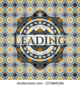 Leading arabesque style badge. arabic decoration.