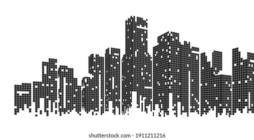 City buildings silhouette Royalty Free Stock SVG Vector and Clip Art