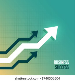 leading business arrow toward upward side background