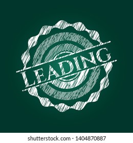 Leading with chalkboard texture. Vector Illustration. Detailed.
