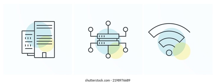 Leading Data Centre Services, Network Infrastructure and Wi-Fi solution icons