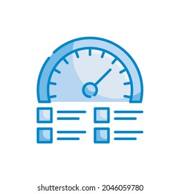 Leading Indicator Vector Blue Colours Icon Style Illustration. EPS 10 File