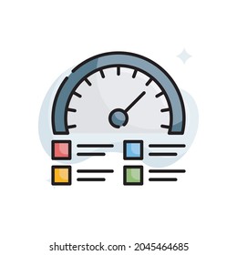 Leading Indicator Vector Filled Outline Icon Style Illustration. EPS 10 File