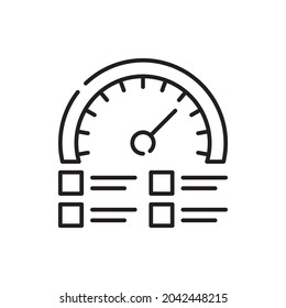 Leading Indicator Vector Outline Icon Style Illustration. EPS 10 File