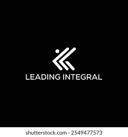 Führendes integrales Logo-Design mit abstrakter Form L I Buchstaben Symbol Illustration.