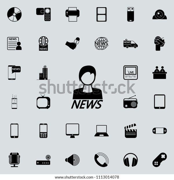 leading news icon.\
Detailed set of minimalistic icons. Premium graphic design. One of\
the collection icons for websites, web design, mobile app on\
colored background