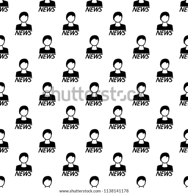 leading\
news icon in Pattern style on white\
background