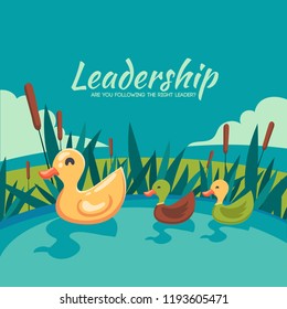 Leading plastic duck