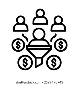 Leads Icon Element for Design