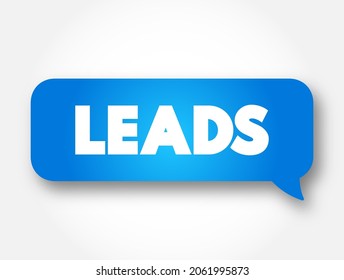 Leads text message bubble, concept background