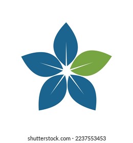 leaf 5 logo icon template