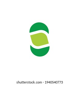 leaf abstract arrow circle recycle symbol logo vector