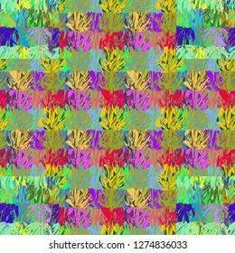 Leaf abstract background multicolored amazing pattern.