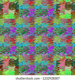 Leaf abstract background multicolored beautiful pattern.