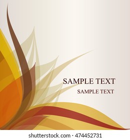 Leaf abstract card for design  invitation, cover and etc.