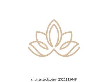 leaf abstract circle elegant ornament logo design