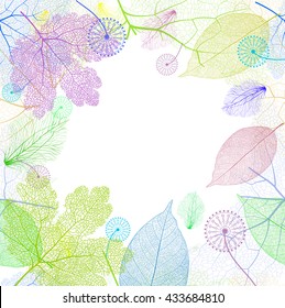 Leaf abstract colorful background. Vector illustration.