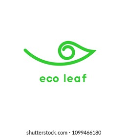 Leaf abstract infinite looped vector logo design template